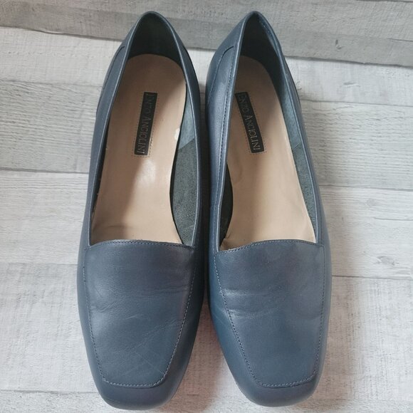 Enzo Angiolini Womens Leather Loafers Size 10.5U Black - Picture 1 of 5